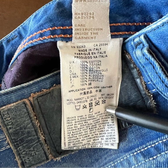 Diesel Co Men’s Narrot Carrot Regular 0812W Denim Jeans-Size 30 - Picture 12 of 12